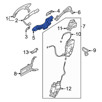 Genesis OE - Rear Left Exterior Door Handle Base