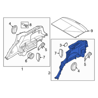 Genesis OE - Rear Left Lower Interior Quarter Panel Trim Panel