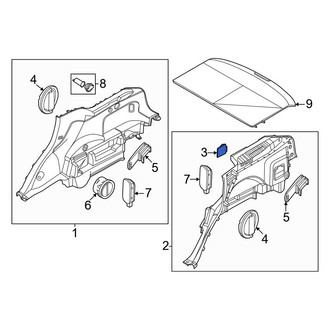 Genesis OE - Rear Left Interior Quarter Panel Trim Panel Insert