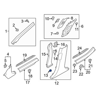 Genesis OE - Body A-Pillar Trim Panel Clip