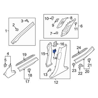 Genesis OE - Deck Lid Trim Clip