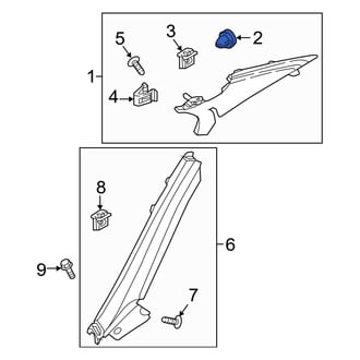 Genesis OE - Lower Body B-Pillar Trim Panel Clip