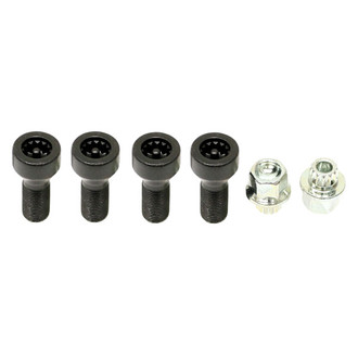 Genuine® - Black Cone Seat Bolt Spline Drive Wheel Locks
