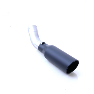 Gibson® - Black Elite™ 409 SS Round Rolled Edge Angle Cut Clamp-On Black Ceramic Exhaust Tip