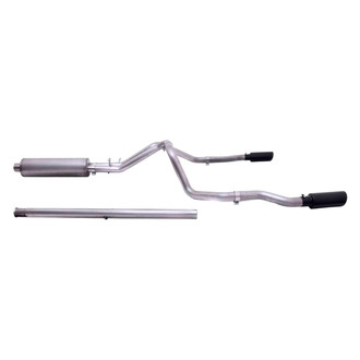 Gibson® - Black Elite™ Stainless Steel Cat-Back Exhaust System with Split Rear Exit