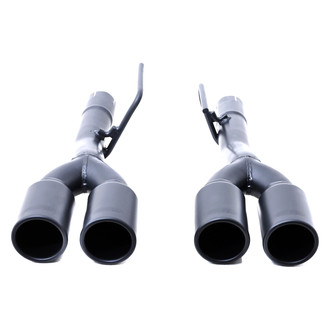 Gibson® - Black Elite™ 304 SS Rolled Edge Clamp-On Black Ceramic Exhaust Tip Assembly