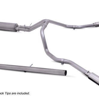 Gibson® - Black Elite™ Stainless Steel Dual Extreme Cat-Back Exhaust System with Split Side Exit