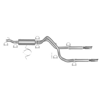 Gibson® - Split Rear™ Stainless Steel Cat-Back Exhaust System with Split Rear Exit