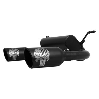 Gibson® - Patriot Skull™ 409 SS Cat-Back Exhaust System with Split Side Exit