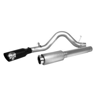 Gibson® - Patriot Skull™ Stainless Steel Cat-Back Exhaust System with Single Side Exit