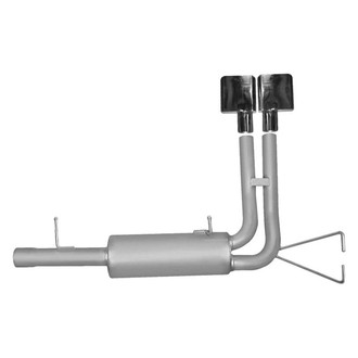 Gibson® - Super Truck™ Aluminized Steel Cat-Back Exhaust System with Dual Side Exit