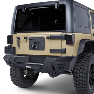Go Rhino® - Trailline™ Stubby Textured Black Rear HD Bumper