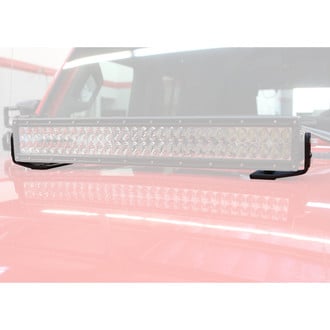 Go Rhino® - Black Textured Powder Coat Galvanized Steel Grille Mounts for 20" Double Row