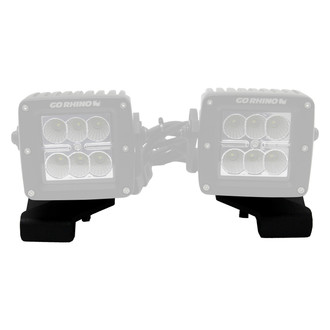 Go Rhino® - Black Textured Mild Steel Hood Hinge Mounts for 2x3" Lights