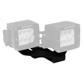 Go Rhino® - Offset Black Textured Mild Steel Hood Hinge Mount for 4x3" Lights
