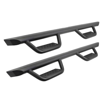 Go Rhino® - 2.5" Dominator Xtreme D2 Cab Length Black Round 1-Piece Design Side Steps