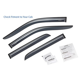 Goodyear Accessories - Tape-On Smoke Front and Rear Side Window Deflectors