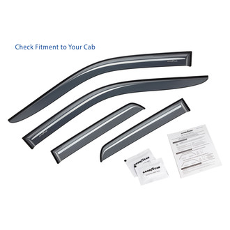 Goodyear Accessories - Tape-On Smoke Front and Rear Side Window Deflectors