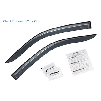 Goodyear Accessories - Tape-On Smoke Front Side Window Deflectors