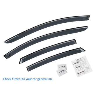 Goodyear Accessories - Tape-On Smoke Front and Rear Side Window Deflectors
