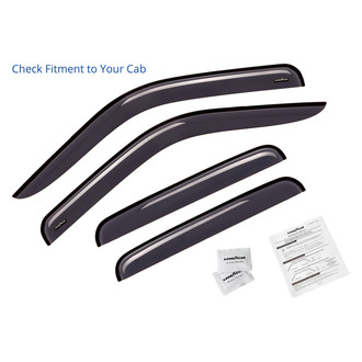 Goodyear Accessories - Tape-On Smoke Front and Rear Side Window Deflectors