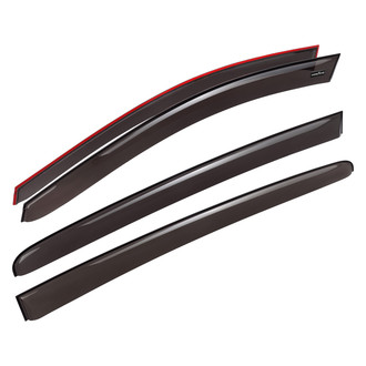 Goodyear Accessories - Tape-On Smoke Front and Rear Side Window Deflectors