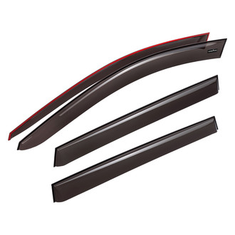 Goodyear Accessories - Tape-On Smoke Front and Rear Side Window Deflectors