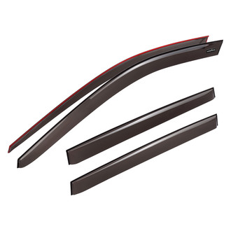 Goodyear Accessories - Tape-On Smoke Front and Rear Side Window Deflectors