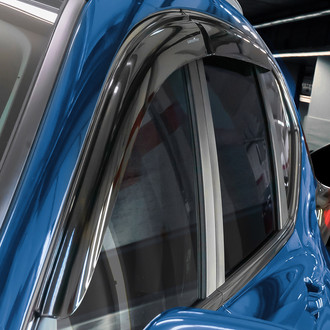 Goodyear Accessories - Tape-On Smoke Front and Rear Side Window Deflectors with 2 License Plate Frames