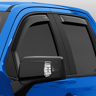 Goodyear Accessories - In-Channel Smoke Front and Rear Side Window Deflectors with 2 License Plate Frames