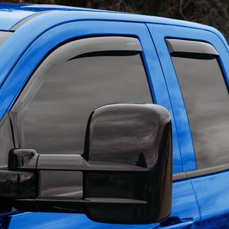 Goodyear Accessories - In-Channel Smoke Front and Rear Side Window Deflectors with 2 License Plate Frames