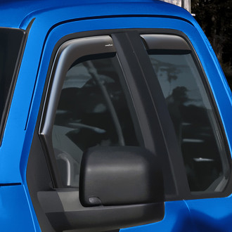 Goodyear Accessories - In-Channel Smoke Front and Rear Side Window Deflectors with 2 License Plate Frames