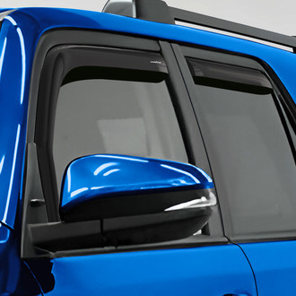 Goodyear Accessories - In-Channel Smoke Front and Rear Side Window Deflectors with 2 License Plate Frames