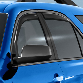 Goodyear Accessories - In-Channel Smoke Front and Rear Side Window Deflectors with 2 License Plate Frames