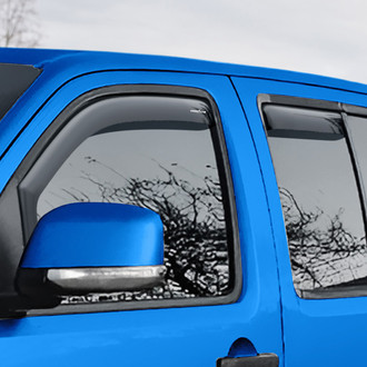 Goodyear Accessories - In-Channel Smoke Front and Rear Side Window Deflectors with 2 License Plate Frames