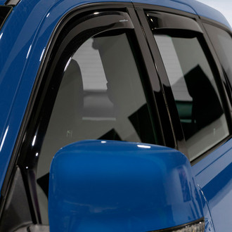 Goodyear Accessories - In-Channel Smoke Front and Rear Side Window Deflectors with 2 License Plate Frames