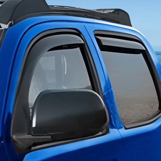 Goodyear Accessories - In-Channel Smoke Front and Rear Side Window Deflectors with 2 License Plate Frames