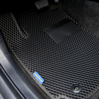 Goodyear Accessories - All-Weather 1st & 2nd Row Black Rubber Floor Mat Set