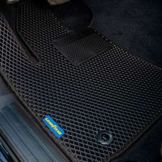 Goodyear Accessories - All-Weather 1st & 2nd Row Black Rubber Floor Mat Set