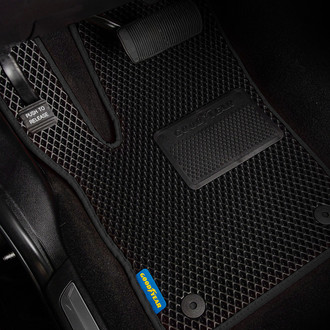 Goodyear Accessories - All-Weather 1st & 2nd Row Black Rubber Floor Mat Set