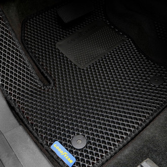 Goodyear Accessories - All-Weather 1st & 2nd Row Black Rubber Floor Mat Set