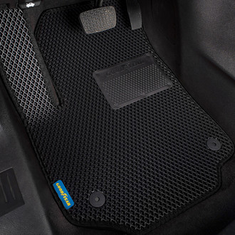 Goodyear Accessories - All-Weather 1st & 2nd Row Black Rubber Floor Mat Set