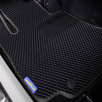 Goodyear Accessories - All-Weather 1st & 2nd Row Black Rubber Floor Mat Set