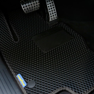 Goodyear Accessories - All-Weather 1st & 2nd Row Black Rubber Floor Mat Set