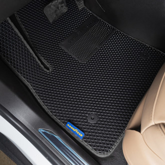 Goodyear Accessories - All-Weather 1st & 2nd Row Black Rubber Floor Mat Set