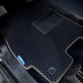 Goodyear Accessories - All-Weather 1st & 2nd Row Black Rubber Floor Mat Set