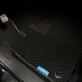 Goodyear Accessories - All-Weather 1st, 2nd & 3rd Row Black Rubber Floor Mat Set