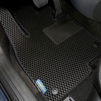 Goodyear Accessories - All-Weather 1st & 2nd Row Black Rubber Floor Mat Set
