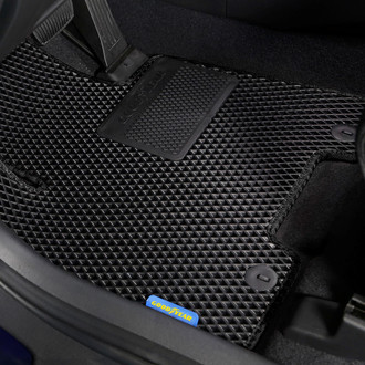 Goodyear Accessories - All-Weather 1st & 2nd Row Black Rubber Floor Mat Set