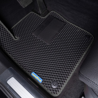 Goodyear Accessories - All-Weather 1st & 2nd Row Black Rubber Floor Mat Set